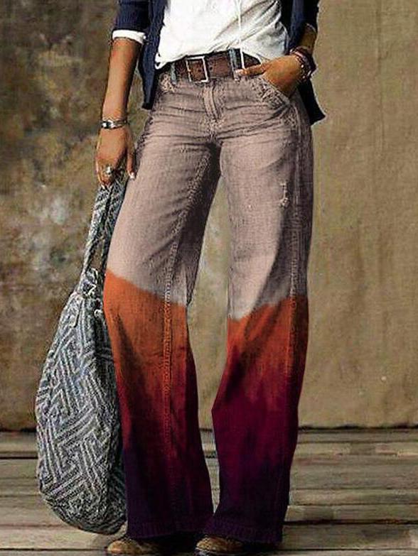 Women's Pants Loose Pocket Faux Denim Wide-Leg Pant - Pants - INS | Online Fashion Free Shipping Clothing, Dresses, Tops, Shoes - 04/11/2021 - 20-30 - Bottoms