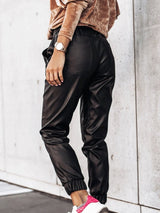 Women's Pants Simple Elastic Tether Slim Leather Pants - Pants - INS | Online Fashion Free Shipping Clothing, Dresses, Tops, Shoes - 03/09/2021 - 30-40 - Bottom