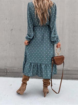 Women's Poly Dot Chiffon Elegant Dress - INS | Online Fashion Free Shipping Clothing, Dresses, Tops, Shoes