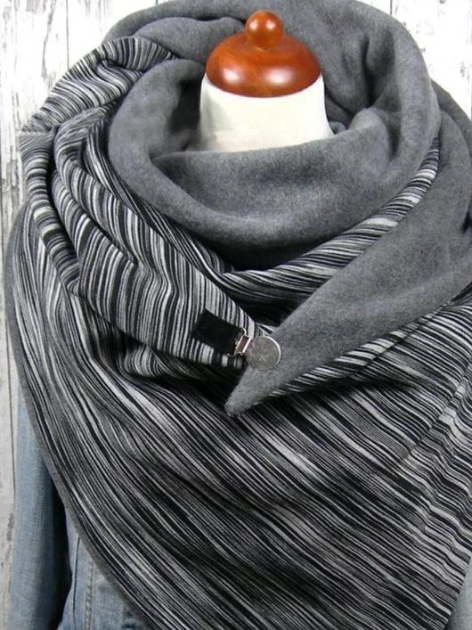 Women's Scarfs Striped Casual Thickened Warmth Shawl Scarf - Scarfs - INS | Online Fashion Free Shipping Clothing, Dresses, Tops, Shoes - 10-20 - 26/10/2021 - Accs & Jewelry