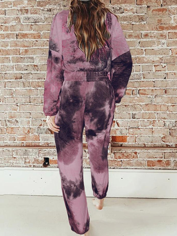 Women's Sets Casual Tie-Dye Long Sleeve Sports Two-Piece Suit - Sets - INS | Online Fashion Free Shipping Clothing, Dresses, Tops, Shoes - 19/10/2021 - Bottom - color-multi