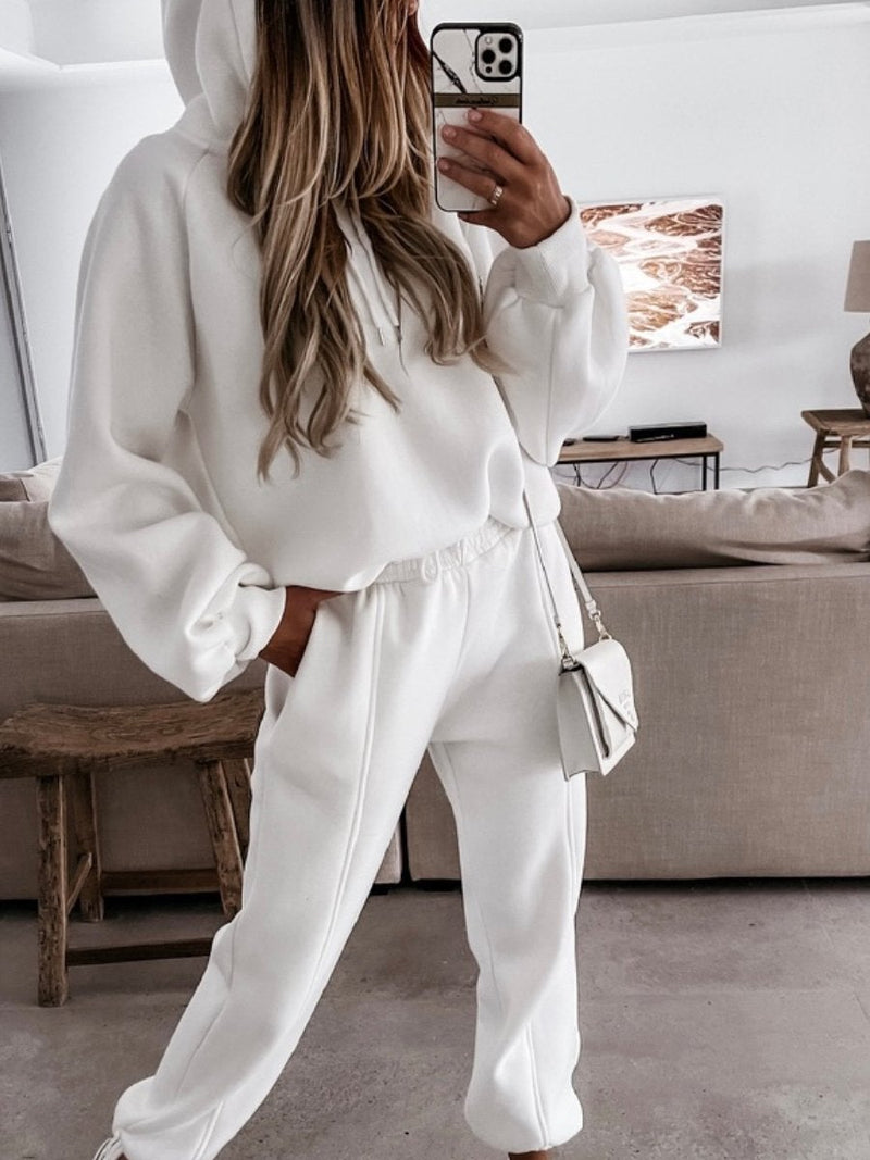 Women's Sets Drawstring Hoodie Long Sleeve Two-Piece Suit - Sets - INS | Online Fashion Free Shipping Clothing, Dresses, Tops, Shoes - 11/11/2021 - 30-40 - Bottoms