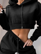 Women's Sets Drawstring Hoodie & Trousers Two-Piece Suit - Sets - INS | Online Fashion Free Shipping Clothing, Dresses, Tops, Shoes - 05/11/2021 - 20-30 - Bottoms