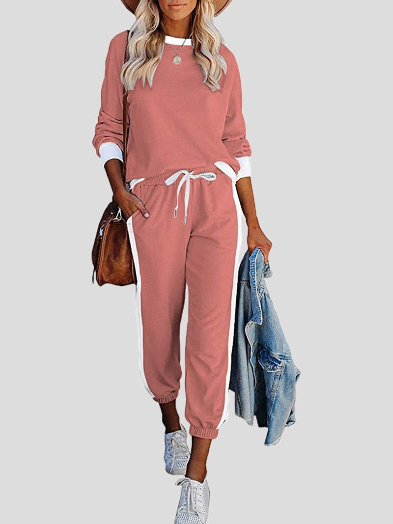 Women's Sets Home Leisure Sports Color Matching Long Sleeve Suit - Sets - INS | Online Fashion Free Shipping Clothing, Dresses, Tops, Shoes - 11/08/2021 - 30-40 - Bottom