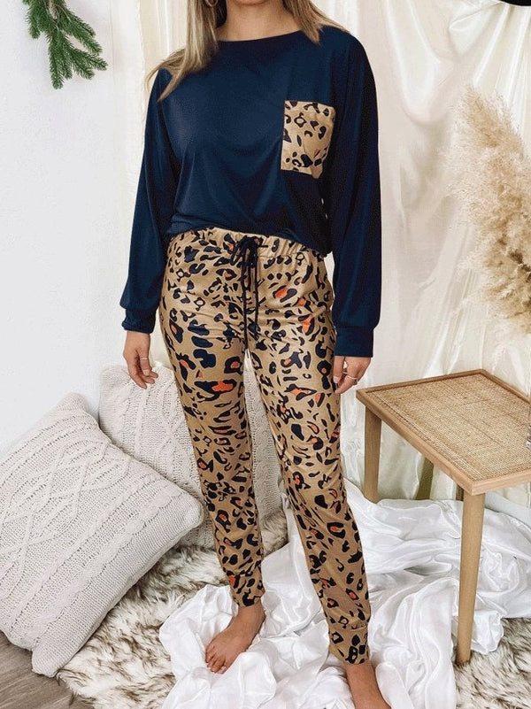 Women's Sets Leopard Print Long Sleeve Trousers Casual Two-Piece Suit - Sets - INS | Online Fashion Free Shipping Clothing, Dresses, Tops, Shoes - 09/11/2021 - 20-30 - Bottoms