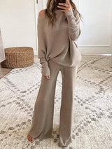 Women's Sets Pure Long Sleeve Casual Two-Piece Suit - Sets - INS | Online Fashion Free Shipping Clothing, Dresses, Tops, Shoes - 12/10/2021 - 40-50 - Bottom