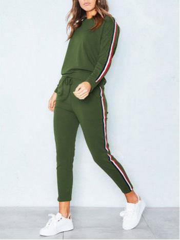 Women's Sets Solid Sports Long Sleeve Trousers Two-Piece Suit - Sets - Instastyled | Online Fashion Free Shipping Clothing, Dresses, Tops, Shoes - 08/12/2021 - 20-30 - Bottoms