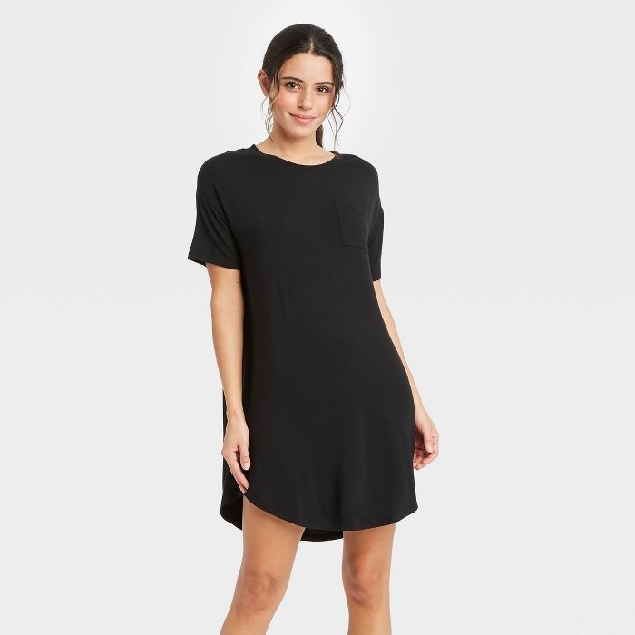 Women's Short Sleeve Beautifully Soft Nightgown - Nightgowns - INS | Online Fashion Free Shipping Clothing, Dresses, Tops, Shoes - 03/01/2021 - Black - Color_Black