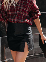 Women's Skirts Slim Pu Motorcycle Split Leather Skirt - Skirts - INS | Online Fashion Free Shipping Clothing, Dresses, Tops, Shoes - 18/11/2021 - 20-30 - Bottoms