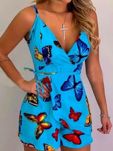 Women's Slim Printed Suspender Shorts Jumpsuit - Jumpsuits & Rompers - INS | Online Fashion Free Shipping Clothing, Dresses, Tops, Shoes - 15/07/2021 - 20-30 - Bottoms