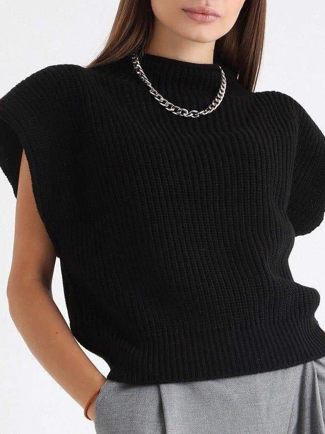 Women's Solid Sleeveless Sweater - Sweaters - INS | Online Fashion Free Shipping Clothing, Dresses, Tops, Shoes - Color_White - Sweaters -