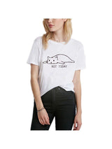 Women's Stylish Lazy Cat Print Comfort T-Shirt - T-Shirts - INS | Online Fashion Free Shipping Clothing, Dresses, Tops, Shoes - 02/22/2021 - 2XL - Casual