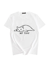 Women's Stylish Lazy Cat Print Comfort T-Shirt - T-Shirts - INS | Online Fashion Free Shipping Clothing, Dresses, Tops, Shoes - 02/22/2021 - 2XL - Casual