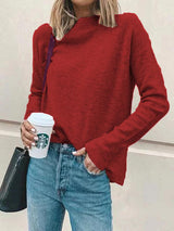 Women's Sweaters Casual High Neck Long Sleeve Pullover Sweater - Cardigans & Sweaters - INS | Online Fashion Free Shipping Clothing, Dresses, Tops, Shoes - 06/09/2021 - 10-20 - Cardigans & Sweaters