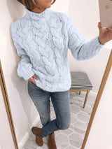 Women's Sweaters Cute Round Neck Long Sleeve Sweater - Cardigans & Sweaters - INS | Online Fashion Free Shipping Clothing, Dresses, Tops, Shoes - 19/11/2021 - 30-40 - Cardigans & Sweaters