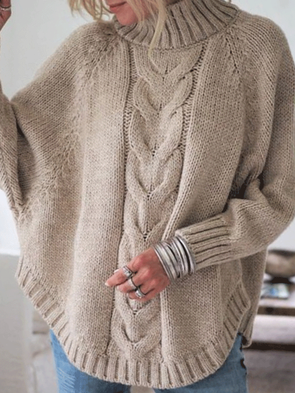 Women's Sweaters Loose High Neck Long Sleeve Sweater - Cardigans & Sweaters - INS | Online Fashion Free Shipping Clothing, Dresses, Tops, Shoes - 02/11/2021 - 20-30 - Cardigans & Sweaters