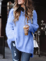 Women's Sweaters Plush Long Sleeve Pullover Knit Sweater - Cardigans & Sweaters - INS | Online Fashion Free Shipping Clothing, Dresses, Tops, Shoes - 27/10/2021 - 30-40 - Cardigans & Sweaters