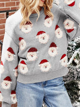 Women's Sweaters Santa Claus Crew Neck Long Sleeve Sweater - Cardigans & Sweaters - INS | Online Fashion Free Shipping Clothing, Dresses, Tops, Shoes - 02/11/2021 - 30-40 - Cardigans & Sweaters