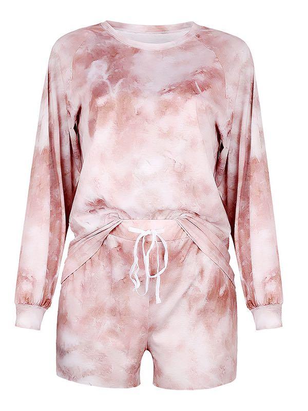 Women's Tie-Dye Pajama Set - Pajamas - INS | Online Fashion Free Shipping Clothing, Dresses, Tops, Shoes - 03/03/2021 - GMC-Pajamas - L