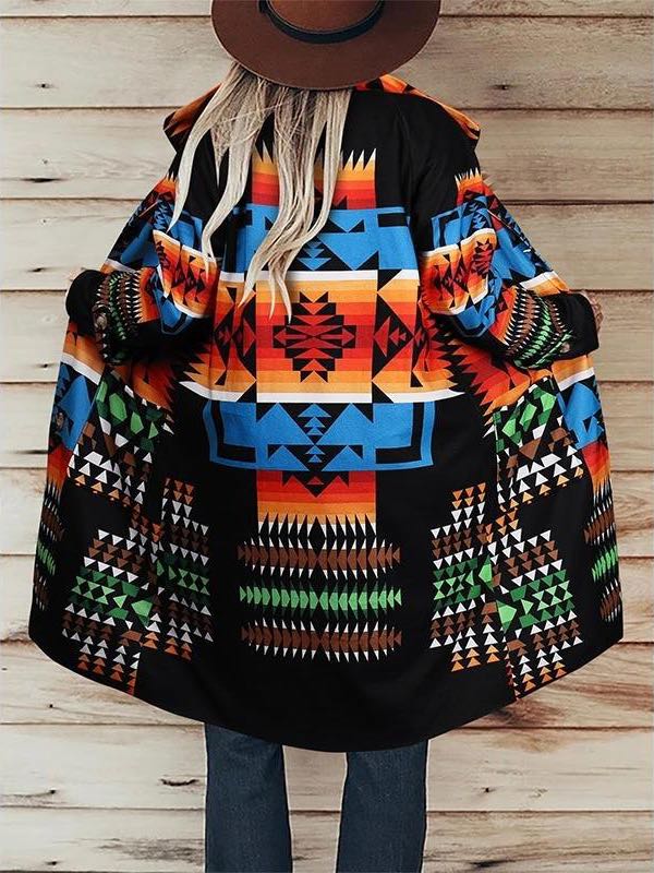 Women's Woolen Coat Printed Mid-length Warm Jacket - INS | Online Fashion Free Shipping Clothing, Dresses, Tops, Shoes