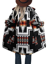 Women's Woolen Coat Printed Mid-length Warm Jacket - INS | Online Fashion Free Shipping Clothing, Dresses, Tops, Shoes