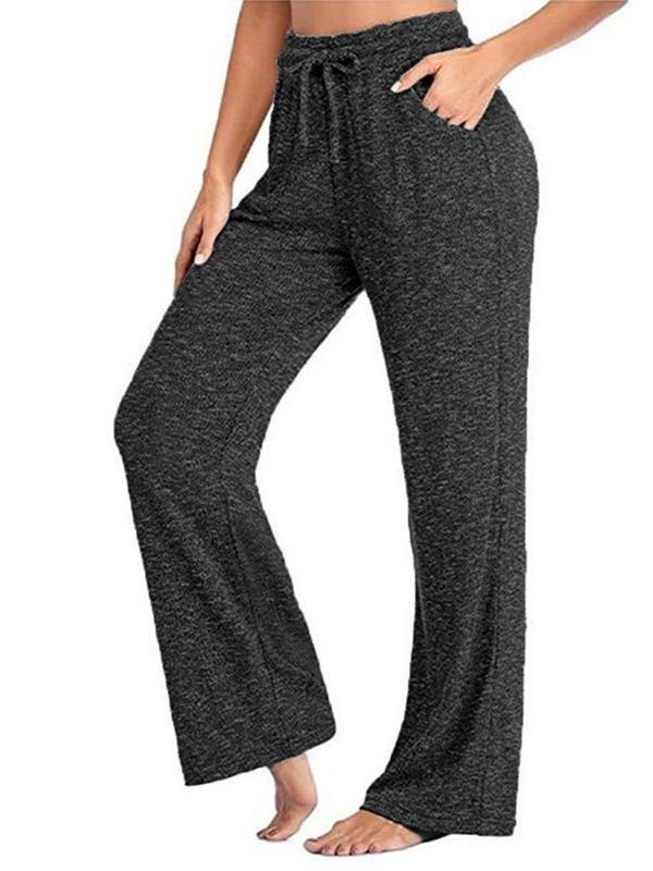 Women's Yoga Pants Casual Pants Wide Leg Pants - Pants - INS | Online Fashion Free Shipping Clothing, Dresses, Tops, Shoes - 12/05/2021 - Category_Pants - Color_Black