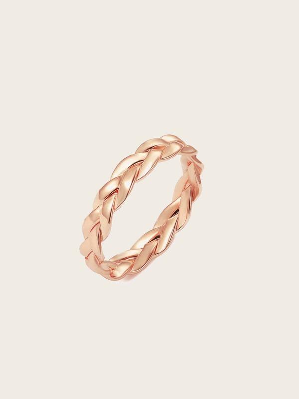 Woven Shaped Ring 1pc - INS | Online Fashion Free Shipping Clothing, Dresses, Tops, Shoes