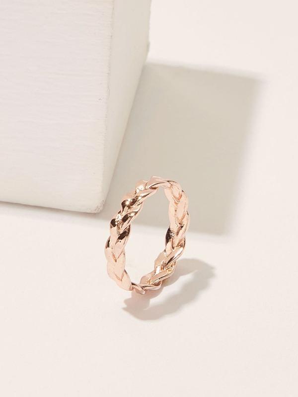 Woven Shaped Ring 1pc - INS | Online Fashion Free Shipping Clothing, Dresses, Tops, Shoes