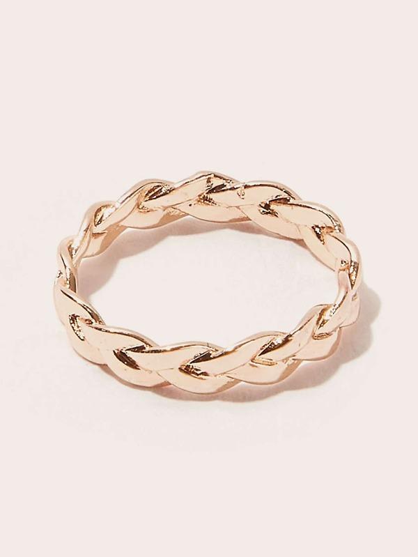 Woven Shaped Ring 1pc - INS | Online Fashion Free Shipping Clothing, Dresses, Tops, Shoes