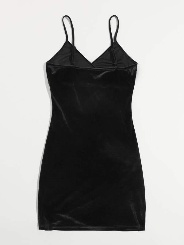 Wrap Detail Velvet Dress - INS | Online Fashion Free Shipping Clothing, Dresses, Tops, Shoes