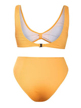Yellow Tie Bowknot High Waist Split Bikini - Bikinis - INS | Online Fashion Free Shipping Clothing, Dresses, Tops, Shoes - 05/05/2021 - BIK210505186 - Category_Bikinis