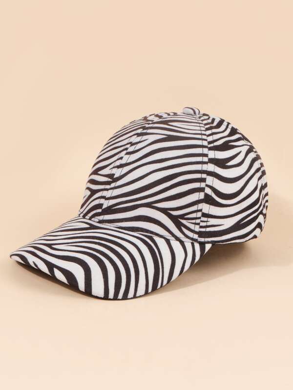 Zebra Striped Pattern Baseball Cap - INS | Online Fashion Free Shipping Clothing, Dresses, Tops, Shoes