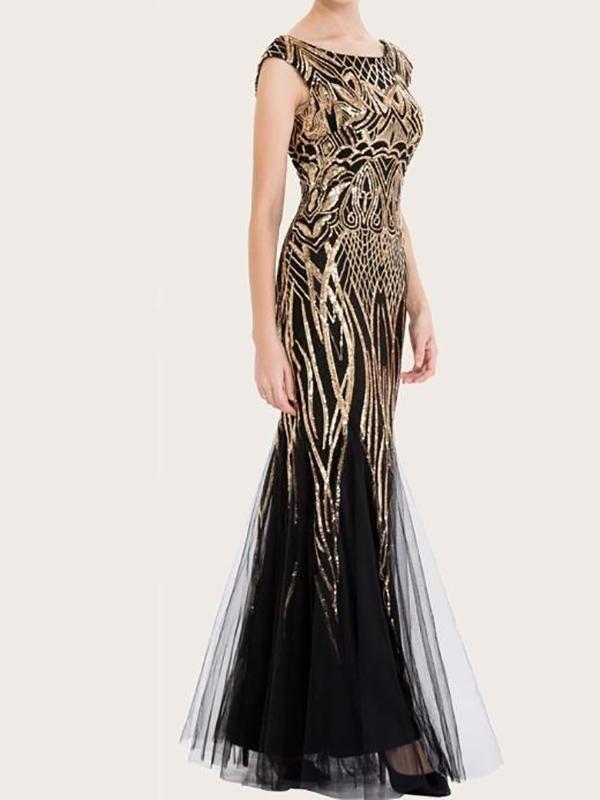 Zip Back Sequin Prom Dress - Dresses - INS | Online Fashion Free Shipping Clothing, Dresses, Tops, Shoes - 01/29/2021 - Bodycon Dresses - Dresses