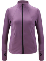 Zip-up Sports Jacket With Thumb Hole - INS | Online Fashion Free Shipping Clothing, Dresses, Tops, Shoes